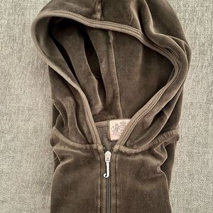 Women’s Authentic Juicy Couture XL Olive Green Velour Hoodie